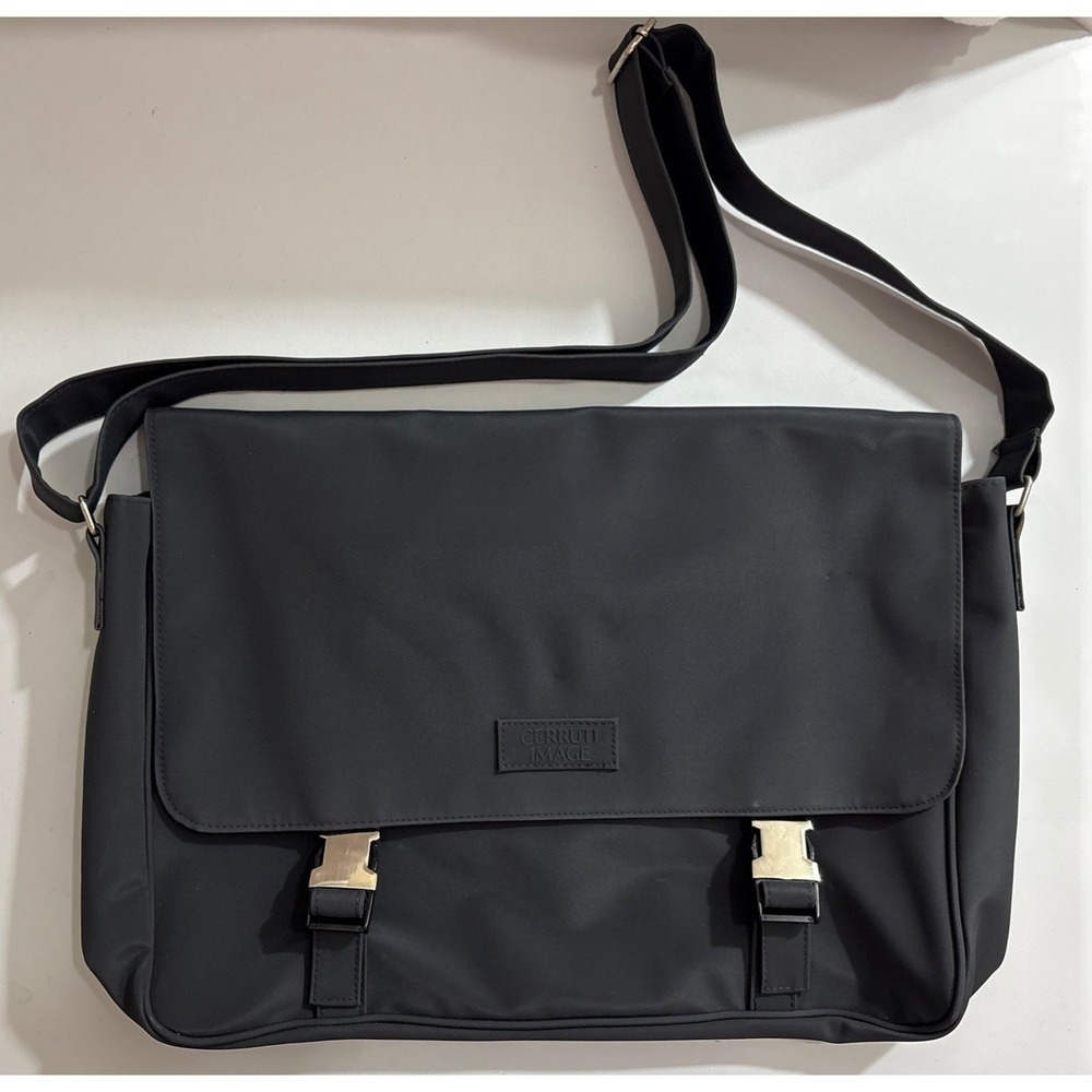 Vintage Cerruti 1881 All-Nylon‎ Messenger Laptop Bag 16" Vegan 90s Office